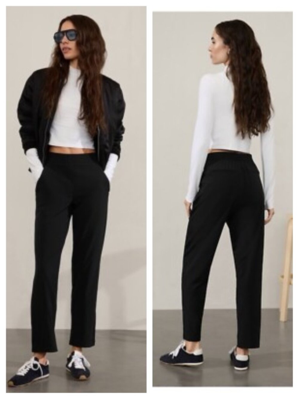 Athleta Brooklyn Lined Mid Rise Pant 10 Black